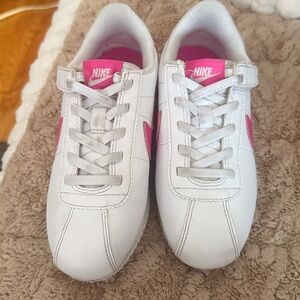 Nike Kids Cortez White and Pink in Good Condition Size 13 Kids